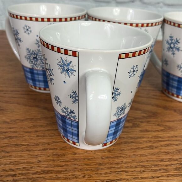 Set A- Sakura Debbie Mumm Set of four Snowflake mugs - Picture 5 of 5